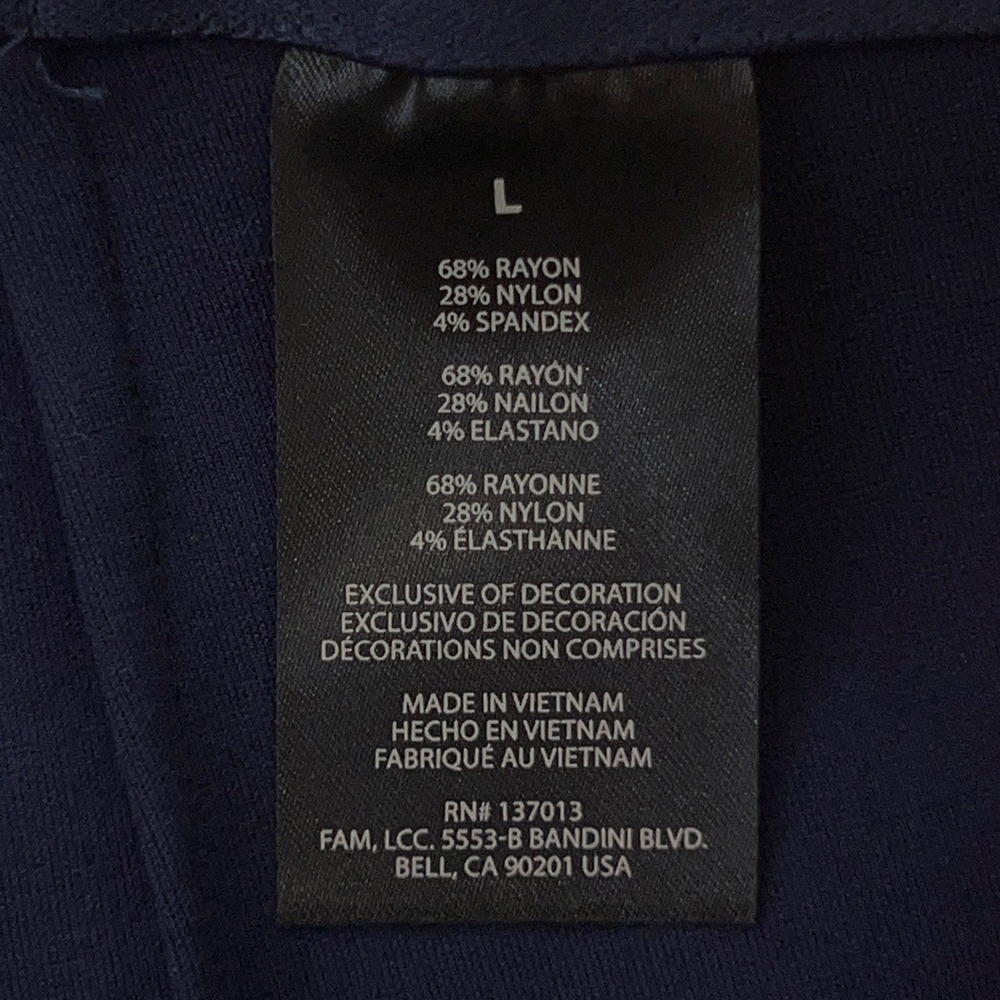Banana Republic Womens Large Navy Blue Pleated Ponte Knit Wide Leg Pants NWT - Picture 3 of 9